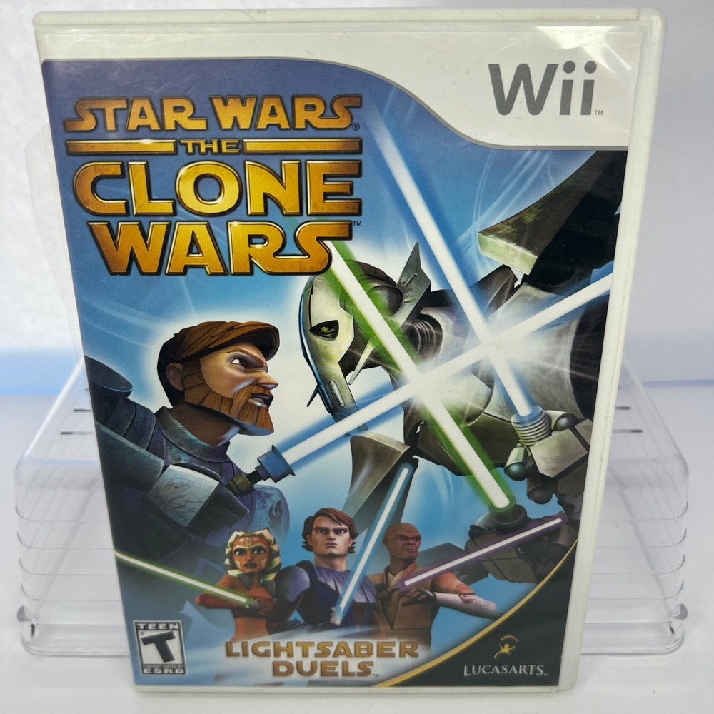 Star Wars The Clone‎ Wars Lightsaber Duels Nintendo Wii Video Game Complete CIB